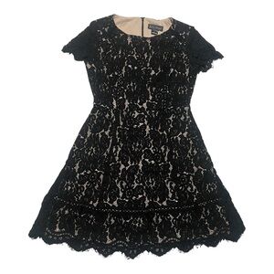 Elegant Black Lace Dress - Size 6